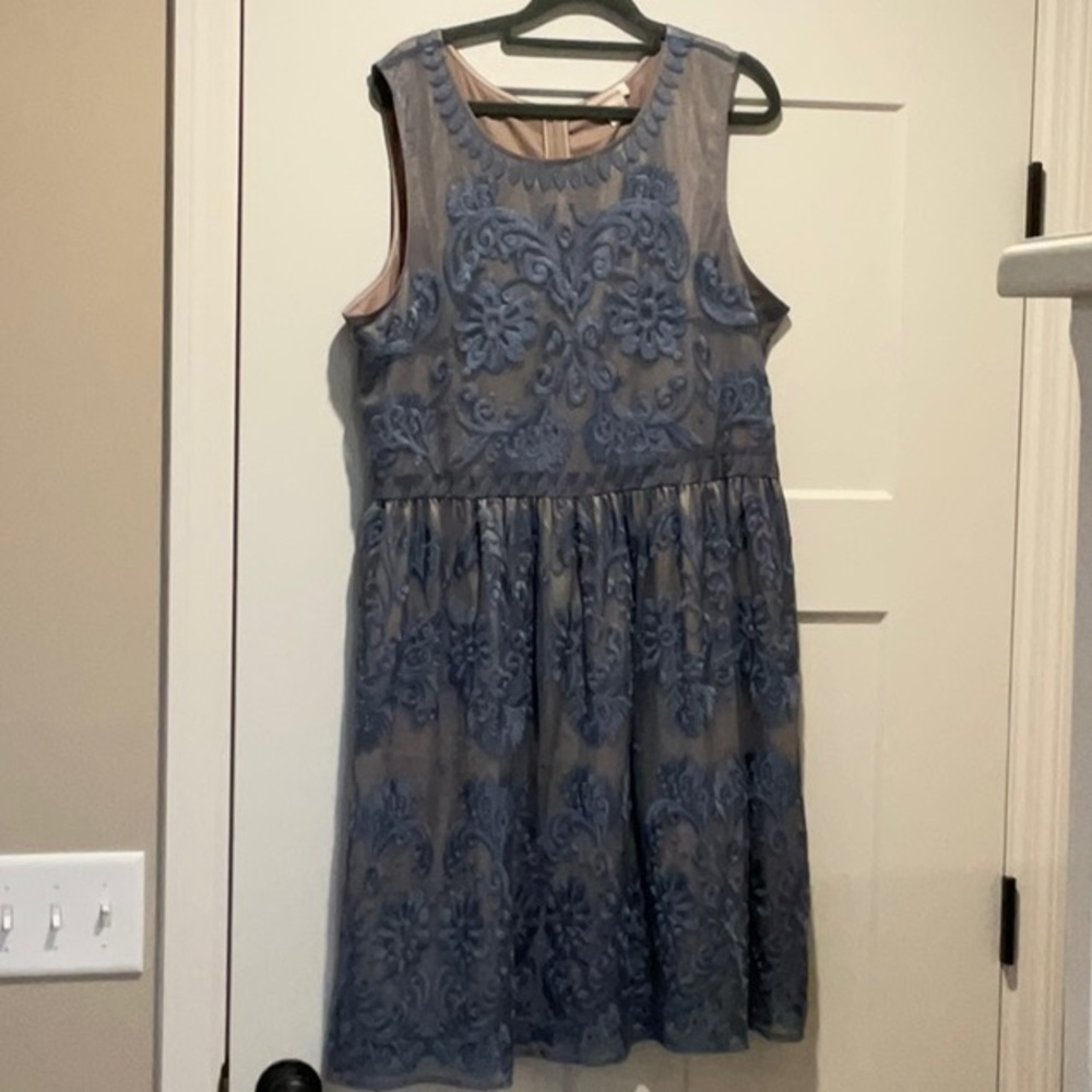 Sundance Blue Sleeveless Tiered Sundress